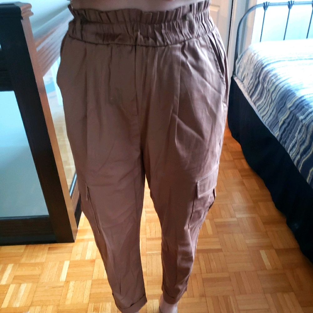 Brown baggy dress pants